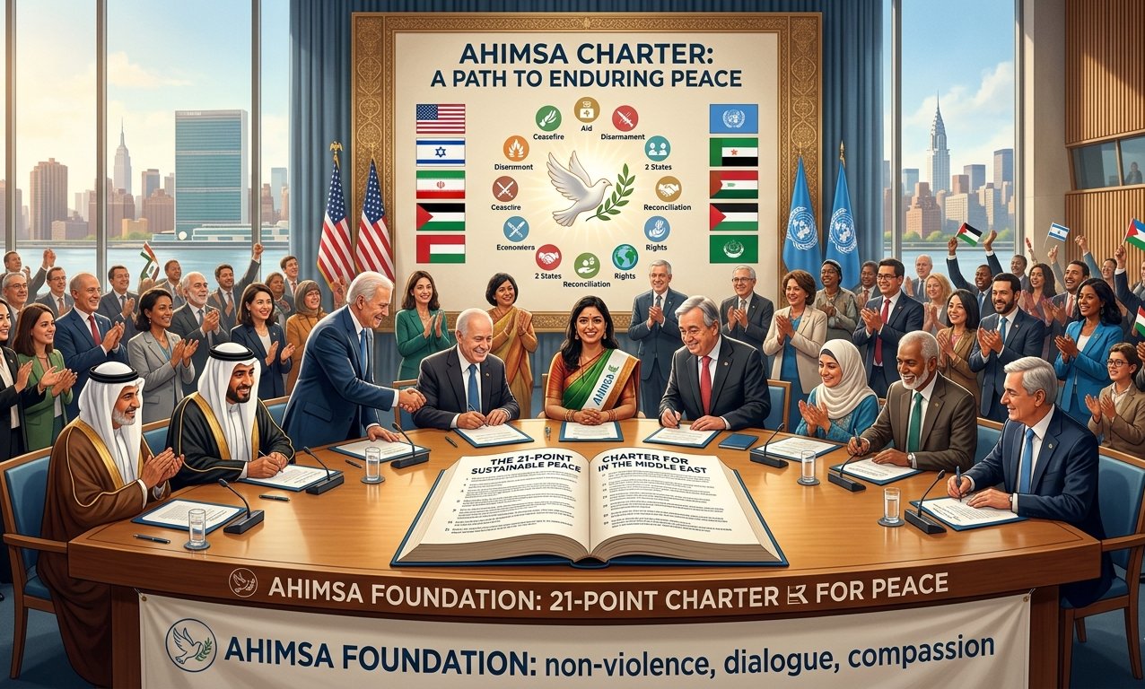 Ahimsa Foundation Proposes 21-Point Charter for Sustainable Peace